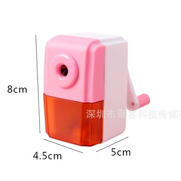 Gọt bút chì quay tay nhỏ gọn tự động giữ chì - Gọt chì quay tay màu xanh