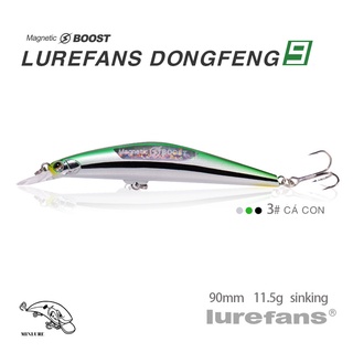 Mồi giả Minnow E9S Lurefans câu lure cá chẽm cá măng cá mương thiểu magnetic boots hỗ trợ ném xa
