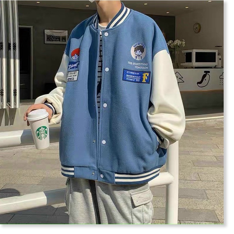 ÁO KHOÁC NỈ BÓNG CHÀY UNISEX NAM NỮ CỰC ĐẸP PHONG CÁCH HÀN QUỐC DÀNH CHO CÁC BẠN TRẺ TKT