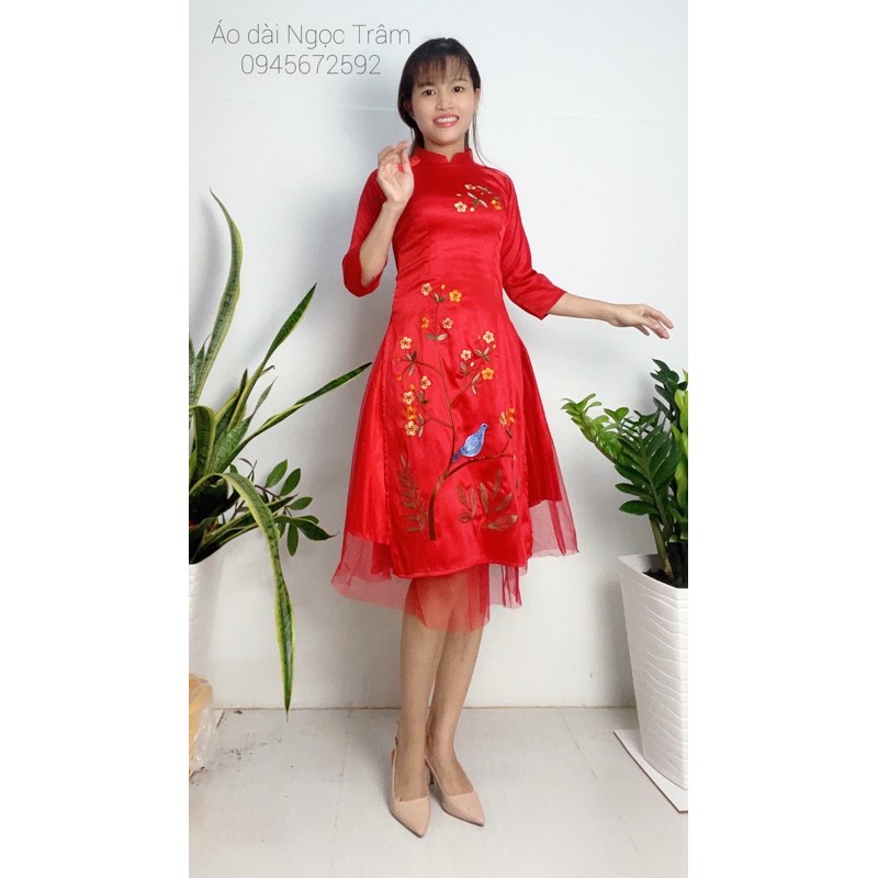 ÁO DÀI CÁCH TÂN KÈM VÁY (ảnh thật)