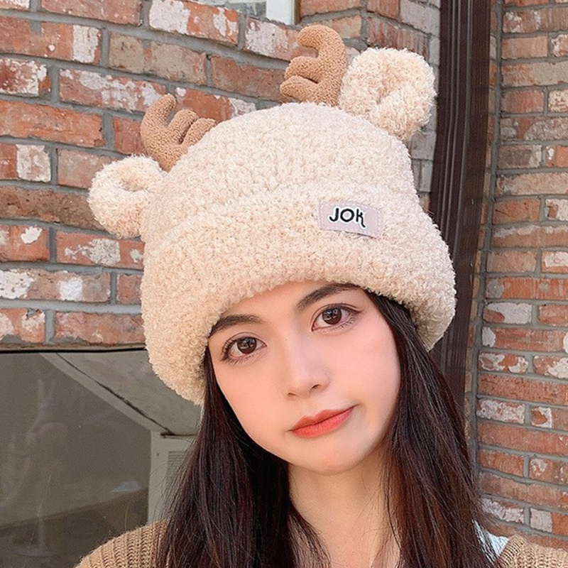 Mũ beanie Giáng Sinh Hình Sừng Tuần Lộc Dễ Thương Bảo Vệ Tai Cho Cún Cưng