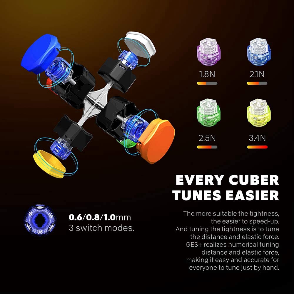 Khối rubik 3x3x3 GAN 356M với GES tiêu chuẩn có từ tính tốc độ không họa tiết