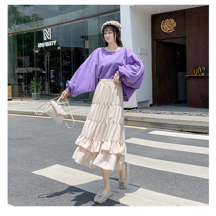 Chân váy xòe chân xếp 2 tầng dễ thương free size VAY147