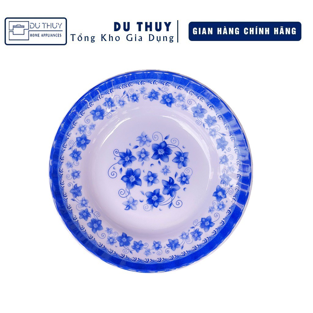 Dĩa tròn sâu 6’’, Đường Kính 15cm, Màu Trắng, Vàng, Xanh, Đủ Bông, Nhựa Melamine Chất Lượng, Thương Hiệu Vĩnh Hòa, Trenz