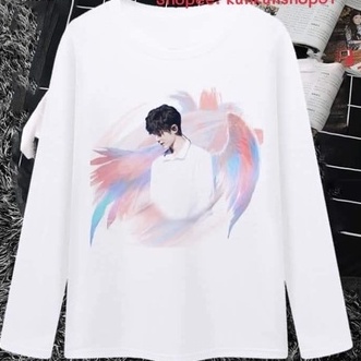 Áo Tiêu Chiến Xiao Zhan  FREESHIP  Áo Tiêu Chiến Vương Nhất bác điểm sáng in theo yêu cầu