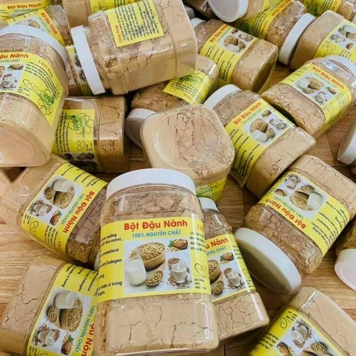 Bột đậu nành nguyên chất, hộp 500gr thơm ngon, bổ dưỡng, hỗ trợ tăng vòng 1, đẹp da, giảm cân, tốt cho sức khỏe