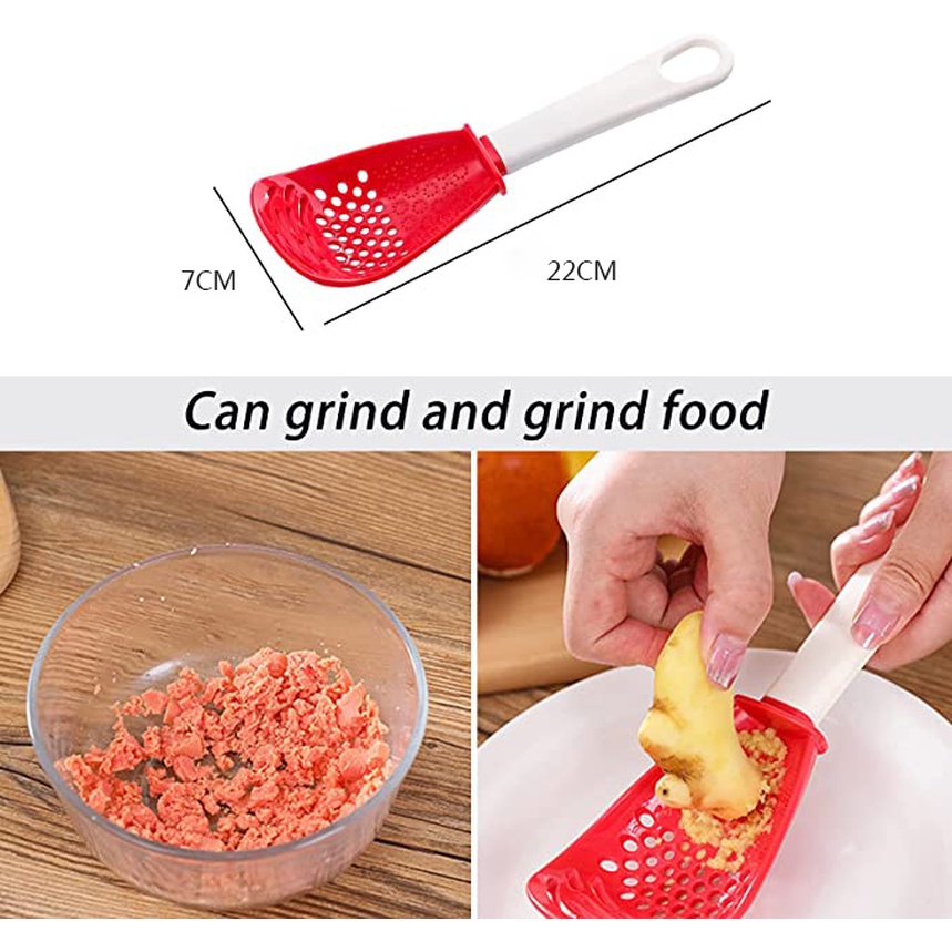 1 Dụng Cụ Nghiền Khoai Tây / Tỏi / Gừng Đa Năng Có Lỗ Treo Cách Nhiệt Tiện Dụng Cho Nhà Bếp