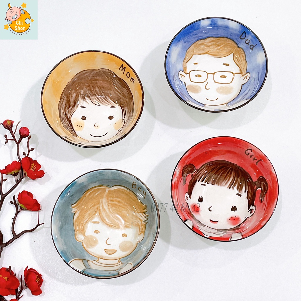 Bộ Bát Sứ Gia Đình, Bát Ăn Cơm, Bộ Bát Đĩa Decor, Bộ Chén Dĩa Sứ Cả Gia Đình Dễ Thương