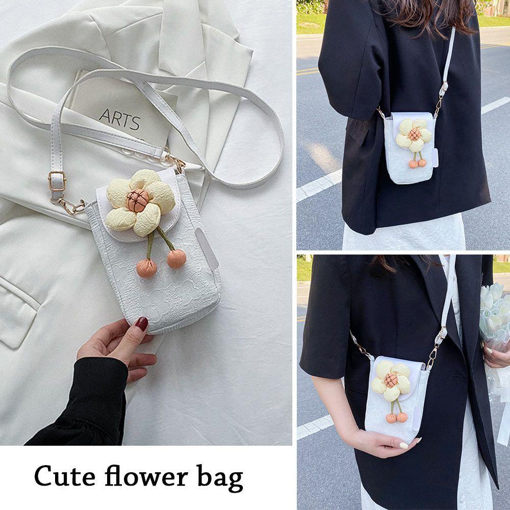Túi Đeo Vai Kích Thước Nhỏ Họa Tiết Hoa Dễ Thương Cho Nữ