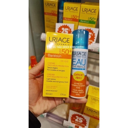 KCN Uriage + xịt khoáng