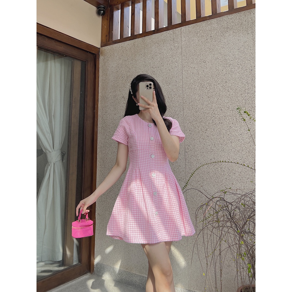 Lisbon Dress - Đầm bố nút sang