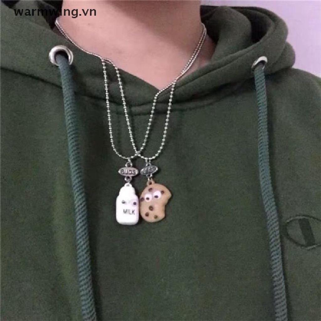 Vòng cổ Mặt Hình Bánh Quy / Ly Sữa Dễ Thương Cho Cặp Đôi
