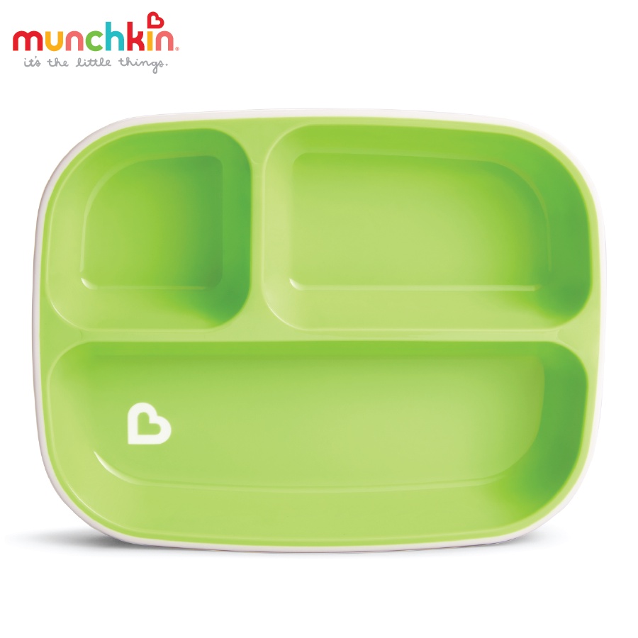 Bộ 2 Khay Ăn Dặm Chủ Động Chia 3 Ngăn MunchKin ( Có Bán Lẻ )