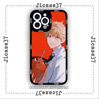 Ốp lưng iphone và samsung xiaomi oppo cạnh vuông Jicase Denji Chainsaw Anime 