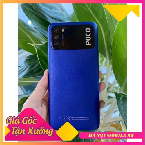 Điện thoại Xiaomi POCO M3-RAM: 4 GB Bộ nhớ trong: 128 GB-Màn hình: IPS LCD6.53"Full HD+