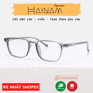 Gọng kính cận Hainam Eyewear nhựa dẻo hàn mắt vuông nhiều màu sắc lựa chọn 210