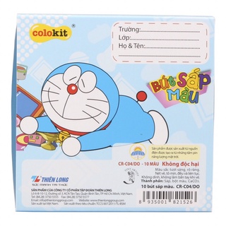 SÁP MÀU 10 MÀU DORAEMON CR-C04/DO Colokit