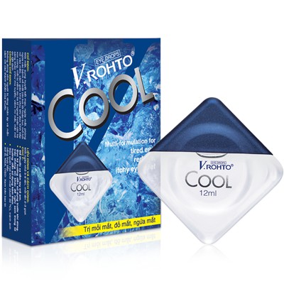 Dung dịch nhỏ mắt New Vrohto, Vrohto Cool mát lạnh Hộp 1 Lọ 13ml