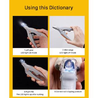 Kìm bấm móng thú cưng có đèn LED