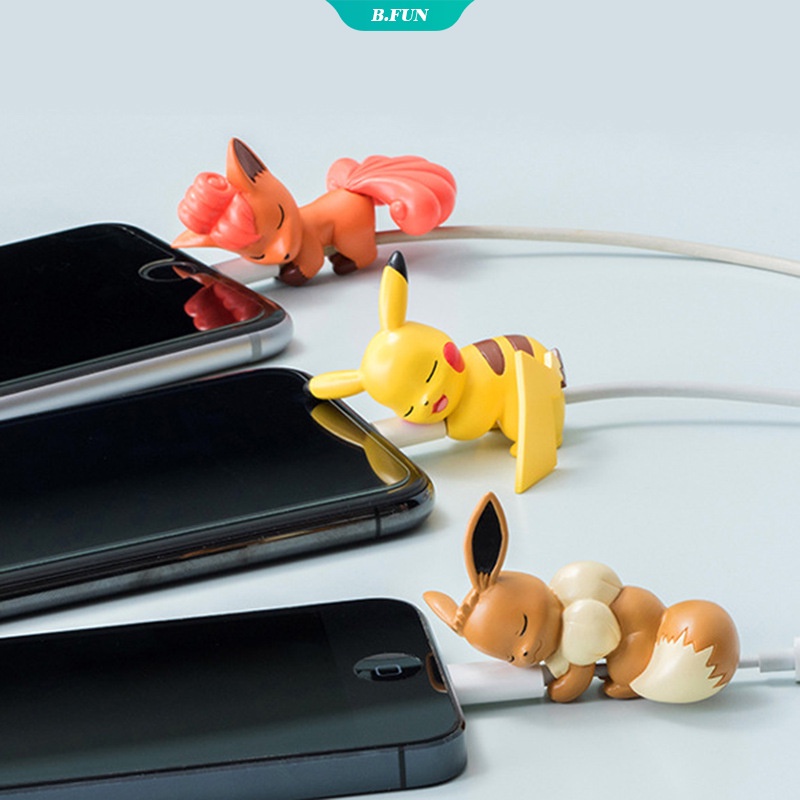 Phụ Kiện Bảo Vệ Đầu Dây Cáp USB Hình Pokemon Chơi Pokemon Cắn Làm Phụ Kiện Hóa Trang Vui Nhộn
