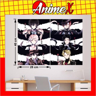Combo 2 Tấm Poster Anime Văn hào lưu lạc - Bungou stray dogs - Tranh dán tường hoạt hình - Áp phíchby AnimeX