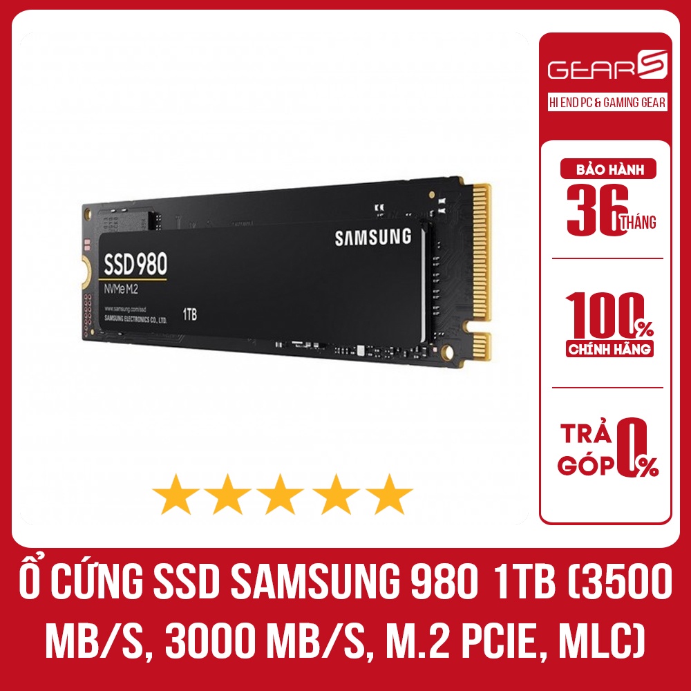 Ổ cứng SSD Samsung 980 PCIe NVMe V-NAND M.2 2280 1TB - Bảo hành chính hãng 36 tháng