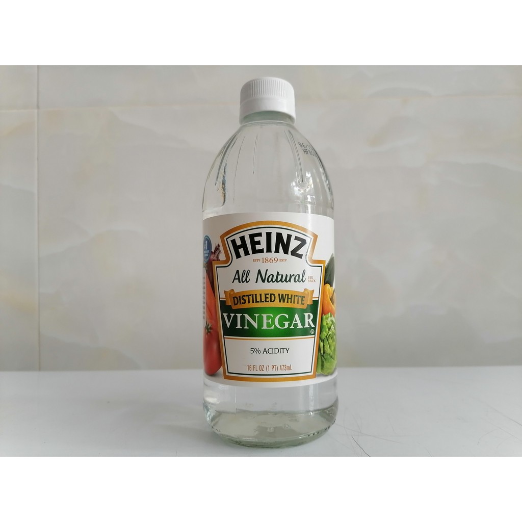 [Chai Thủy Tinh 473ml] GIẤM TRẮNG [USA] HEINZ Distilled White Vinegar (dmi-hk)