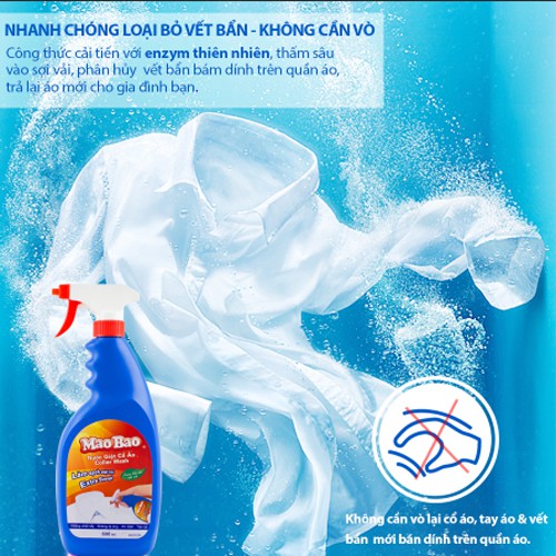 Nước Giặt Cổ Áo Mao Bao hương thảo mộc 600ml + quà tặng