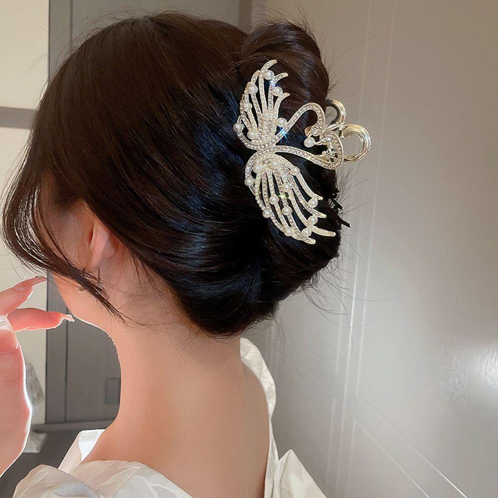 NICKOLAS Kẹp Tóc Hình Cá Mập / Thiên Nga Phong Cách Vintage Thanh Lịch Cho Nữ