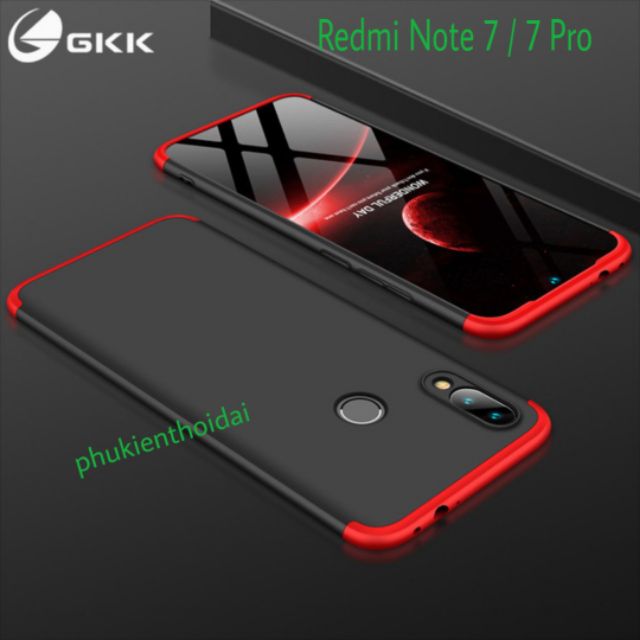 Ốp lưng Xiaomi Redmi Note 7 / 7 Pro 3 mảnh bảo vệ 360 độ hiệu GKK cao cấp