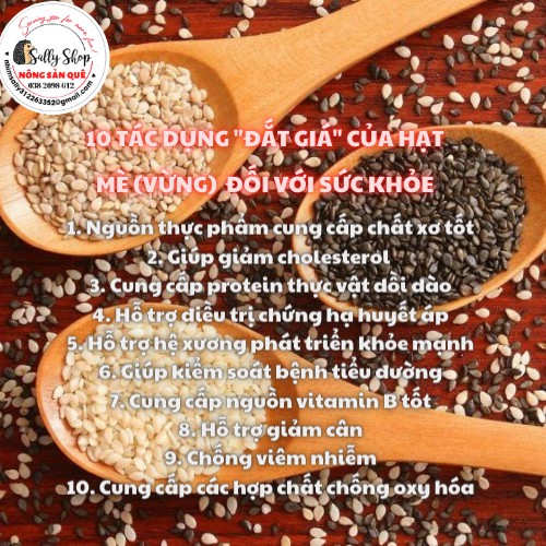 1kg Mè Đen Hữu Cơ SallyFood Vừng Đen Sạch Không Chất Bảo Quản Organic - Shop Sỉ Lẻ Nông Sản Quê