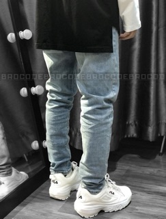 Quần jeans trơn xanh đậm Brocode