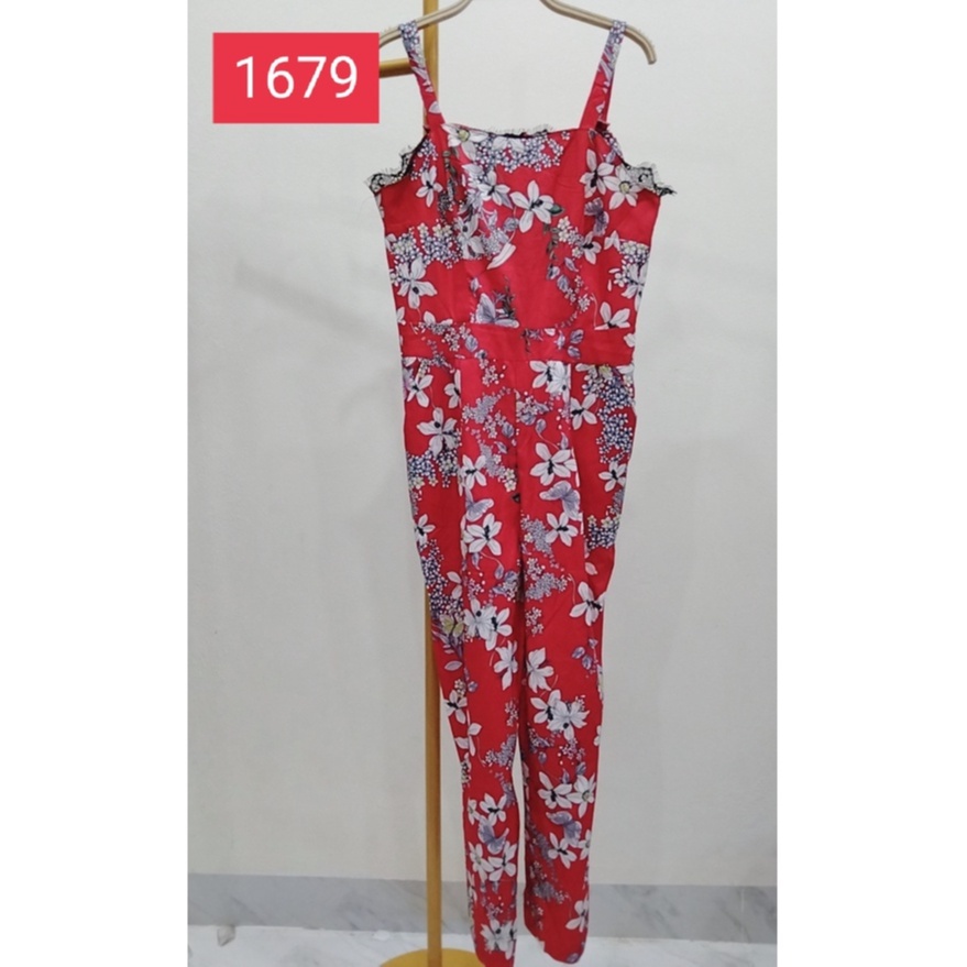 M1679- JUM 2 DÂY ĐỎ HOA TRẮNG SIZE M
