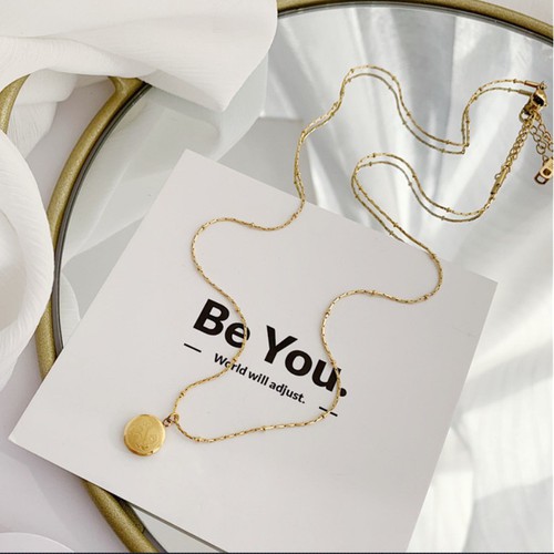 Dây Chuyền Nữ Mặt Tròn Titan Ko Han Rỉ TT 3662