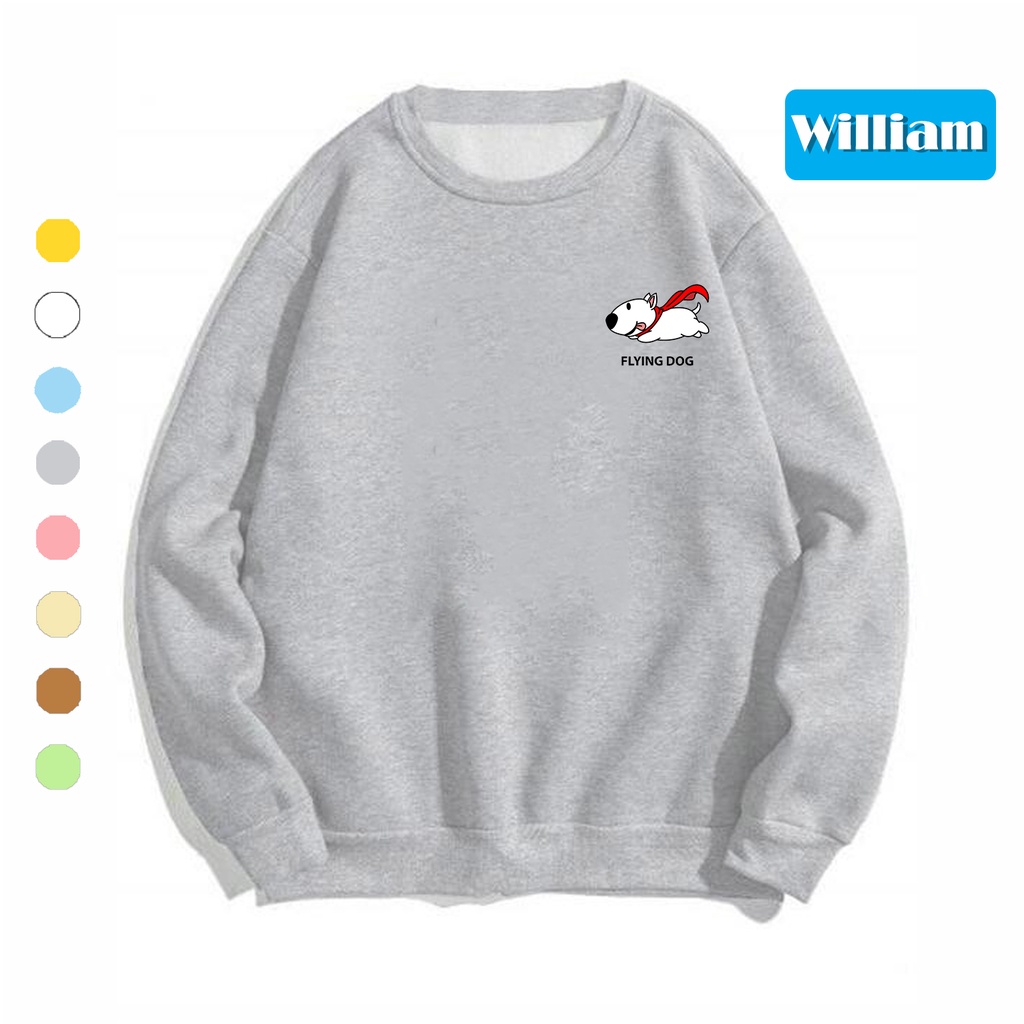 Áo sweater nam nữ in hình Cún cực cute chất nỉ dày dặn, hợp làm áo cặp William - DS190