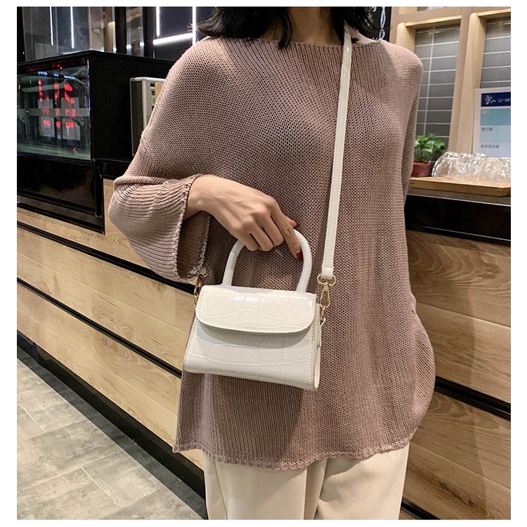 Túi xách nữ đeo chéo cầm tay da mềm dập vân cá sấu Zuliashop8386