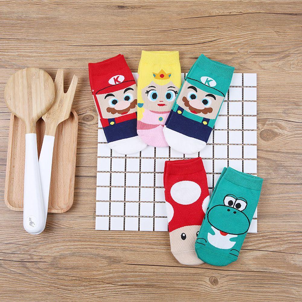 Vớ Cotton In Hình Super Mario Hoạt Hình Dễ Thương Cho Bé Gái