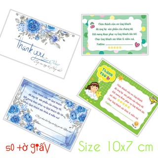 50 Phiếu cám ơn khách hàng ko keo dán