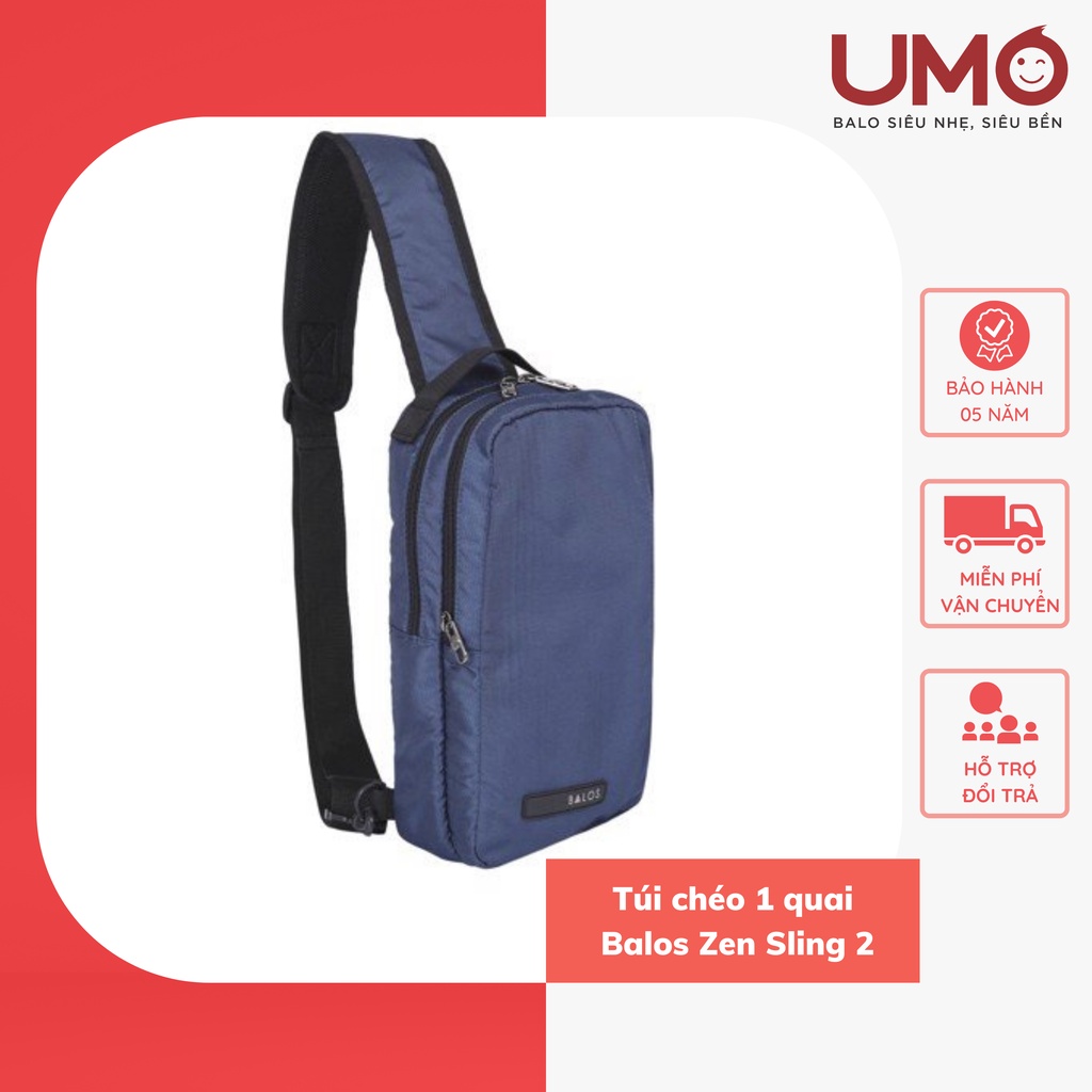 Balo Đeo Chéo Balos 1 Quai Thời Trang ZEN SLING 2 Thiết Kế Nhỏ Gọn Tiện Lợi Chất Liệu Polyester Dày Dặn