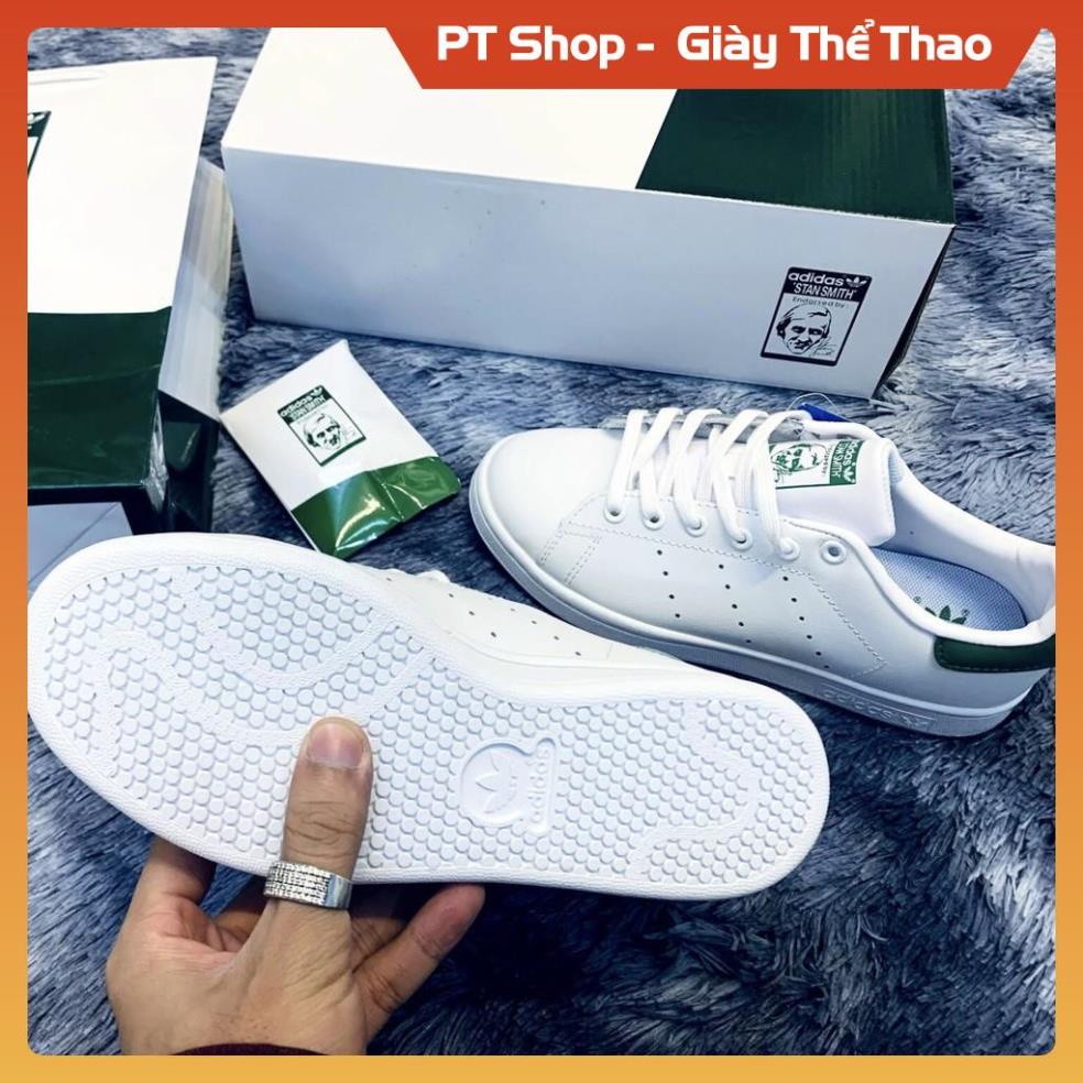 [FreeShip–Hàng Loại A] Giày thể thao STAN SMITH Trắng gót xanh FULLBOX,  Giầy sneaker trắng đủ size