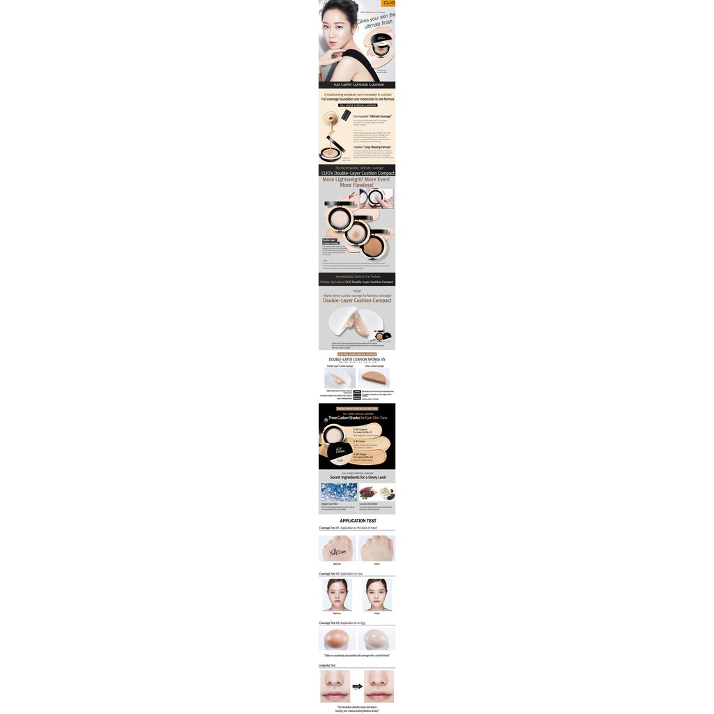 Set Phấn nước CLIO Kill Cover Glow Cushion SPF50+ Pa+++ HSD: 2/2024