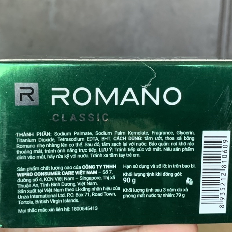 Cục xà bông Romano classic 90g