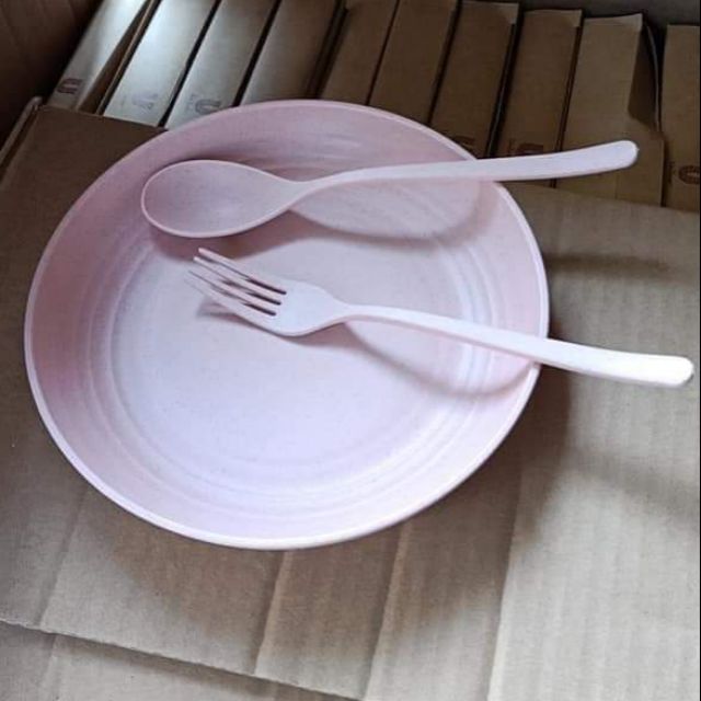 Bộ đĩa, muỗng, nĩa ăn dặm lúa mạch