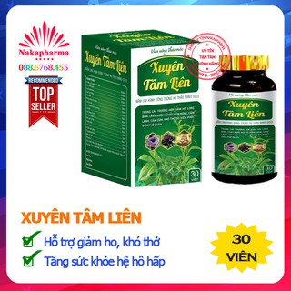Viên uống thảo dược Xuyên Tâm Liên - Nấm lim xanh Đông trùng hạ thảo Nano Gold – Tăng cường sức khỏe hệ hô hấp