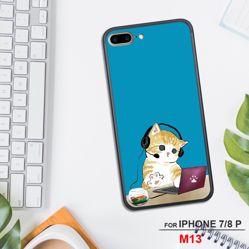 Ốp Lưng IPhone 7 plus - 8 plus In Hình Mèo Siêu Cute - Siêu Dễ Thương - Phần 2