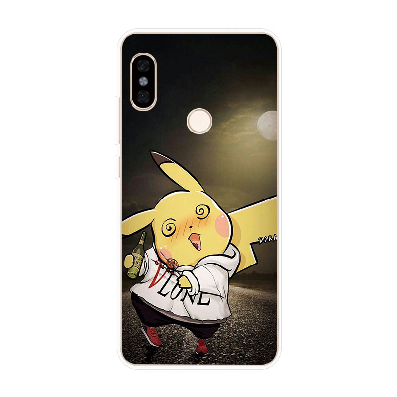 Xiaomi Redmi Note 4 4X 5A Prime 5 6 Pro Soft TPU Silicone Phone Case Cover Pikachu