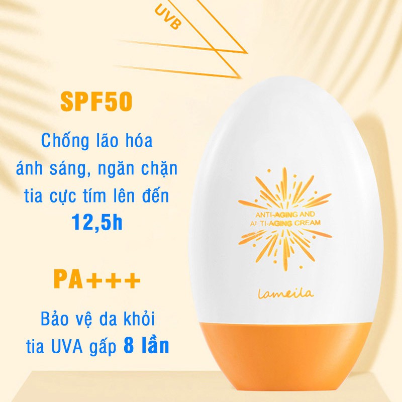 Kem chống nắng toàn thân Lameila SPF50 PA+++ bảo vệ da, giữ ẩm, kiềm dầu, lâu trôi ZD-KCN05