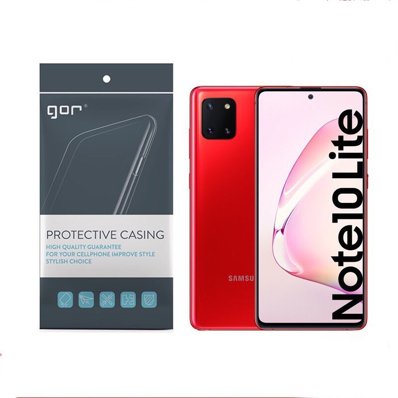 Ốp Samsung Galaxy Note 10 Lite/ A81 hãng Gor cao cấp, ốp trong suốt, cực dẻo, mỏng, siêu nhẹ, mỏng 0.4mm