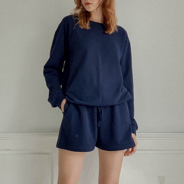 Quần Short Lưng Thun Ống Suông Ulzzang Cotton Nỉ Resty | BigBuy360 - bigbuy360.vn