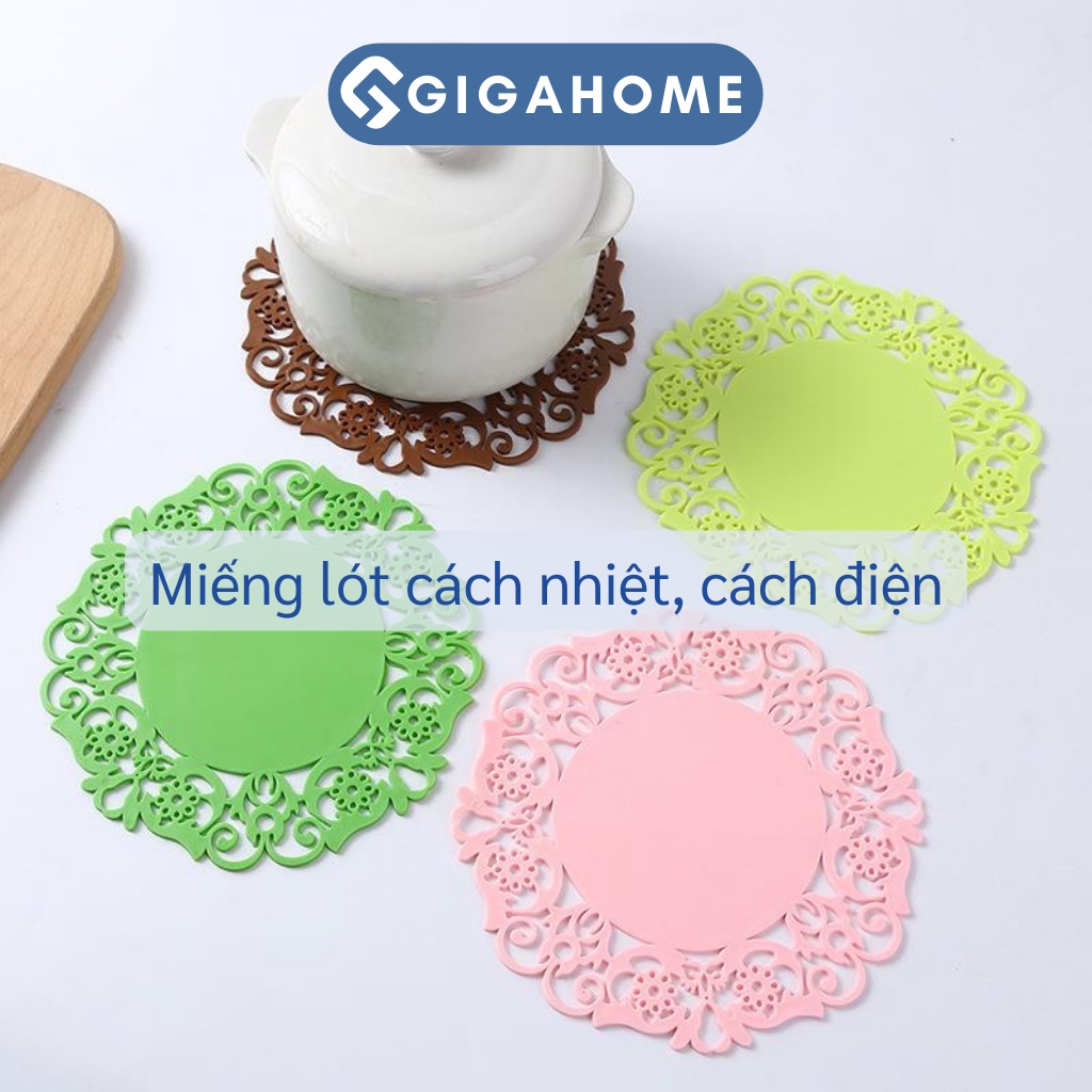 Đế Lót Ly, Nồi Silicone Hoa Văn GIGAHOME Cách Nhiệt, Cách Điện, Chống Trượt 1029